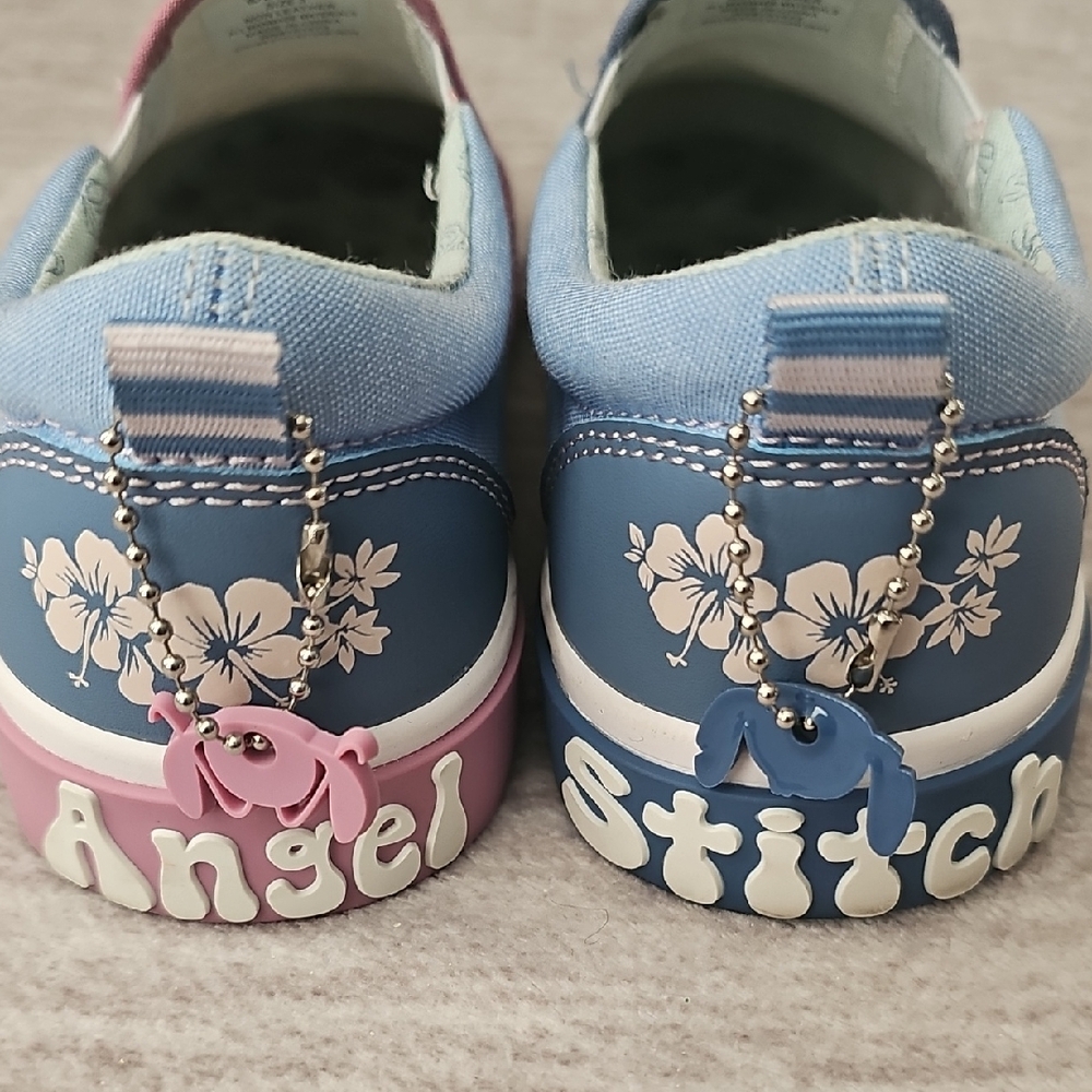 Disney Kids Slip-On Sneakers with Blue and Pink Stitch - Picture 4 of 4